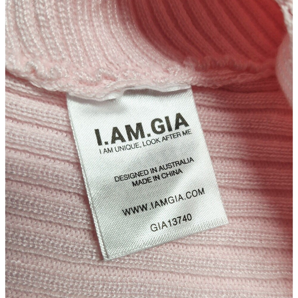 ​NWT I.AM.GIA Willow Knit Shrug Top Pink Medium Bolero Open Front Mock Neck NEW - Picture 6 of 9